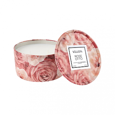 Rose Otto 2-wick Tin Candle