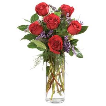 6 Rose Slender Vase